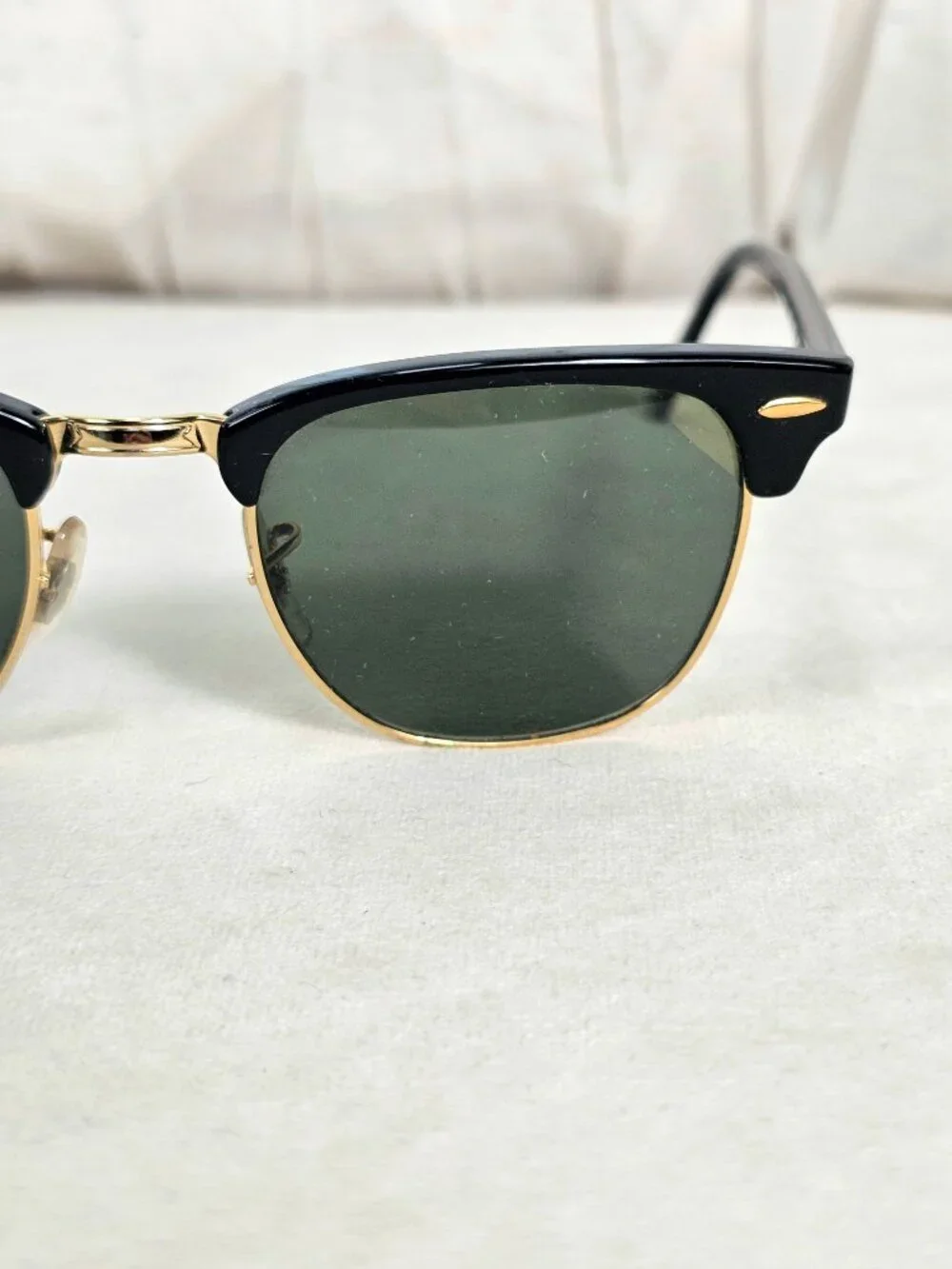 Ray-Ban Clubmaster Polarized Sunglasses RB3016 Black Gold Classic G15 Lenses w/ - Picture 13 of 13